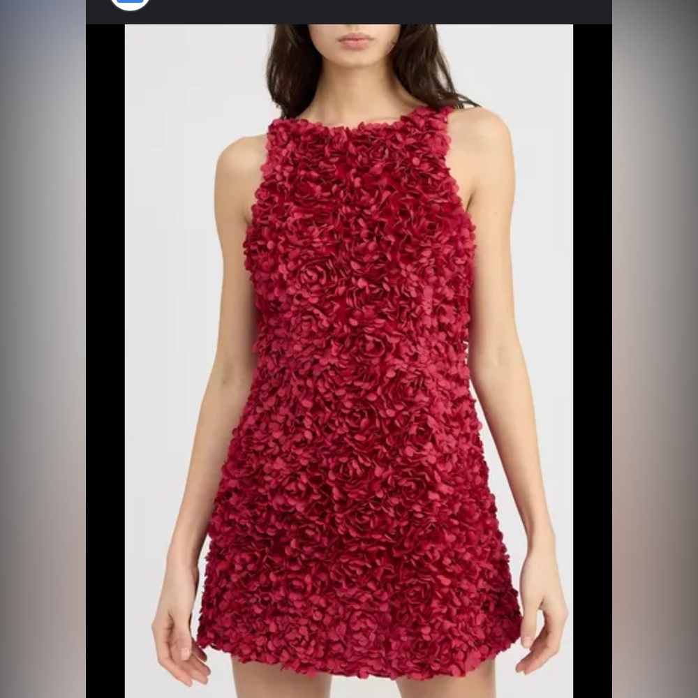 J. Crew Red floral texture Mini Dress Vibrant and Chic size 6